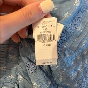 NWT American Eagle Blue/White Floral Skort- XXS